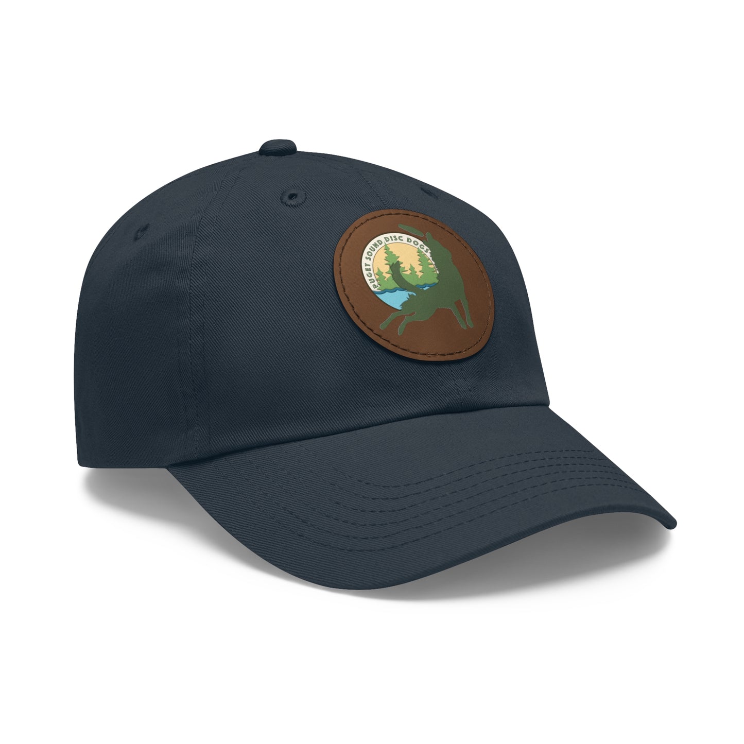 Puget Sound Disc Dogs Hat with Leather Patch (Round)
