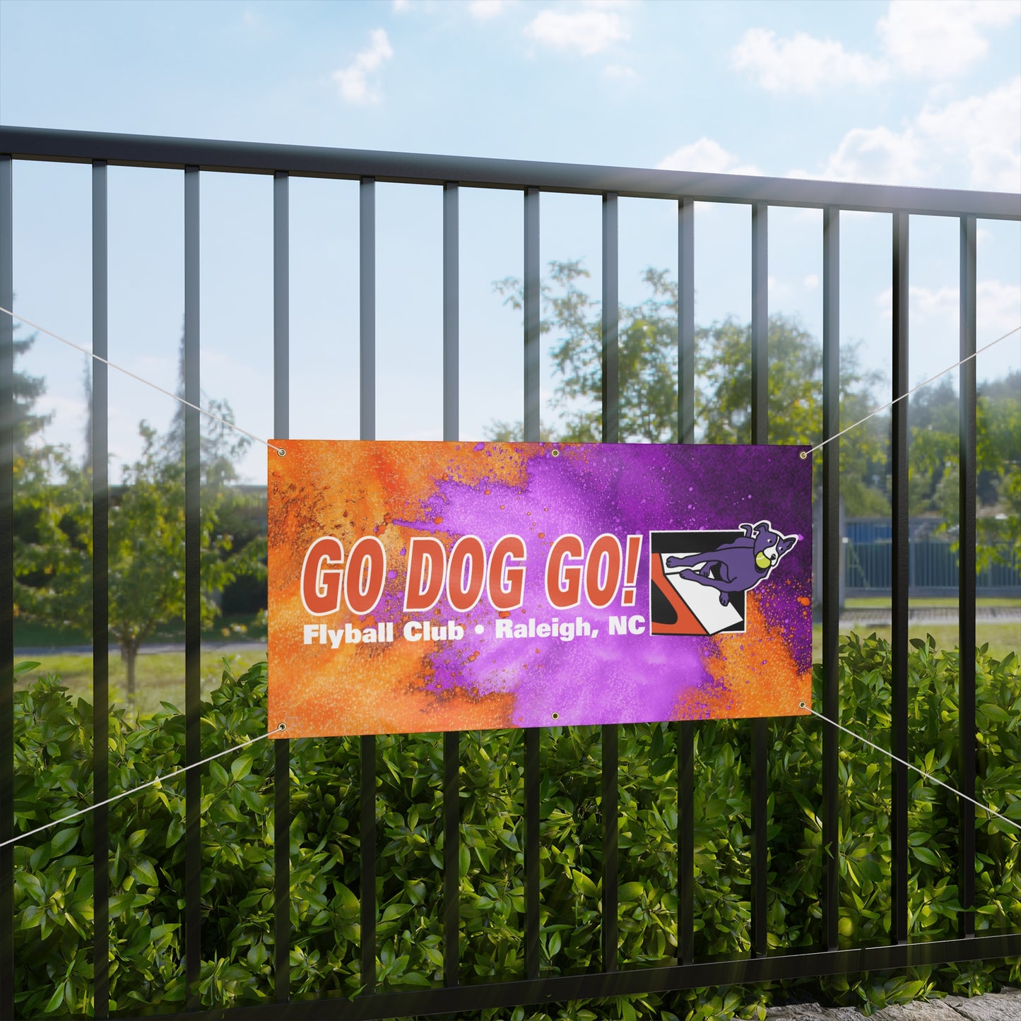 GO DOG GO Matte Banner