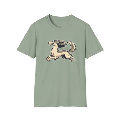 Happy WINDSPRITE - Silken Windhound Waving Unisex Softstyle T-Shirt