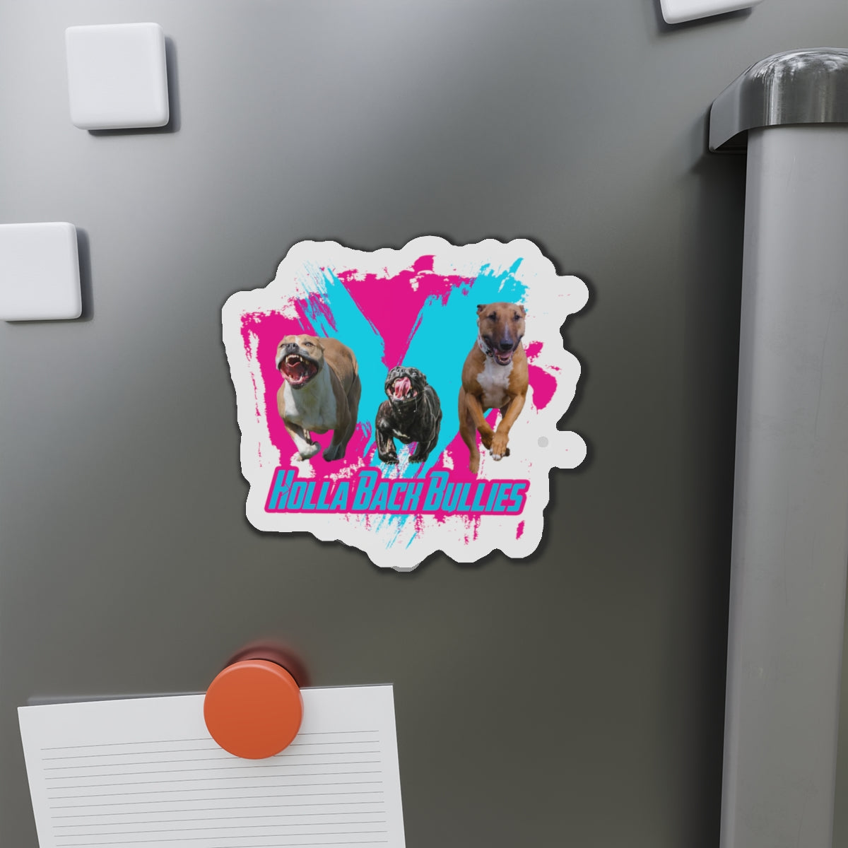 2 HOLLA BACK BULLIES Die-Cut Magnets