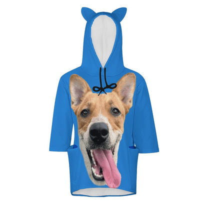 QUILL FACE - Hooded Pullover