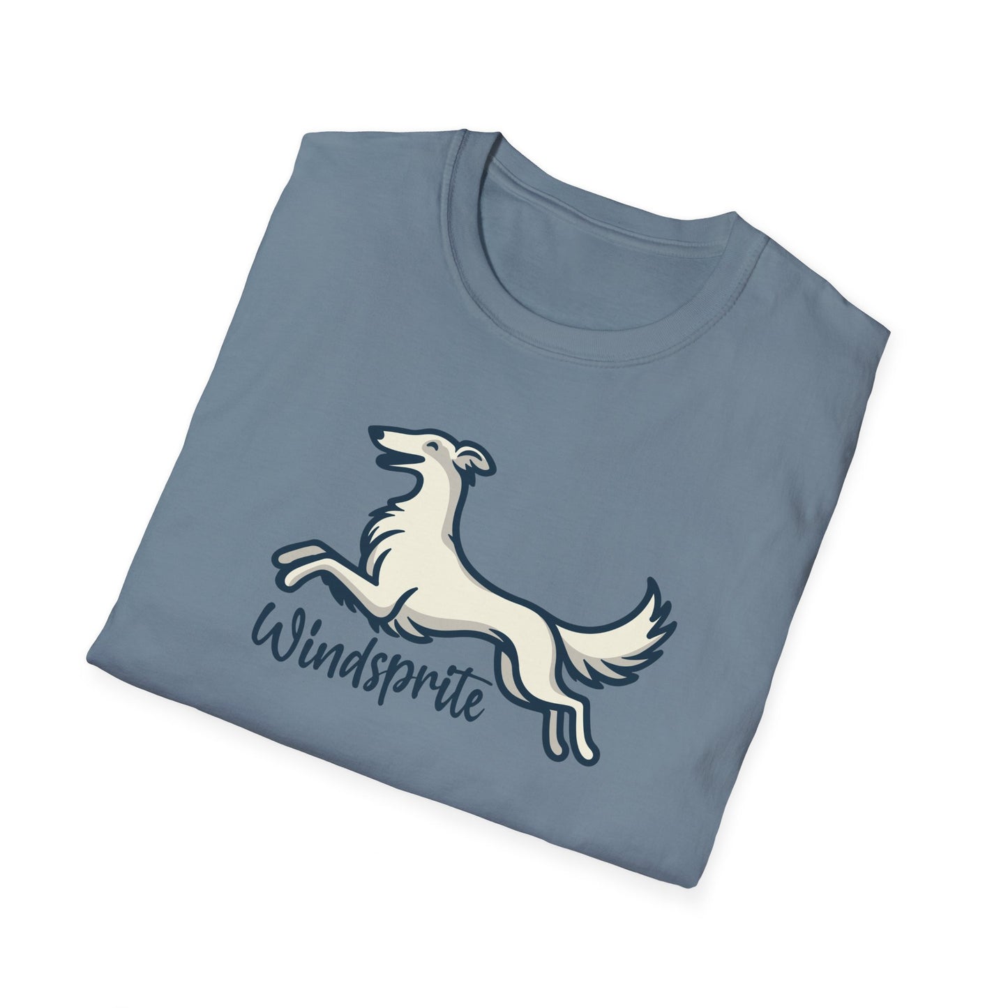 *Joy WINDSPRITE - Silken Windhound Waving Unisex Softstyle T-Shirt