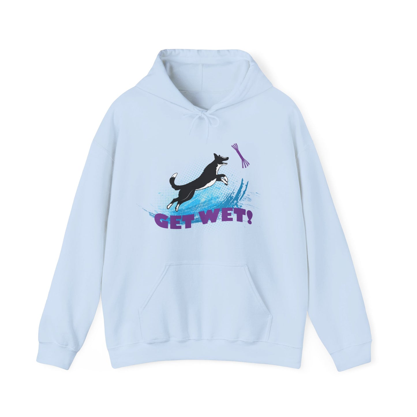 *Get Wet* SMOOTH BORDER COLLIE - Unisex Heavy Blend™ Hooded Sweatshirt