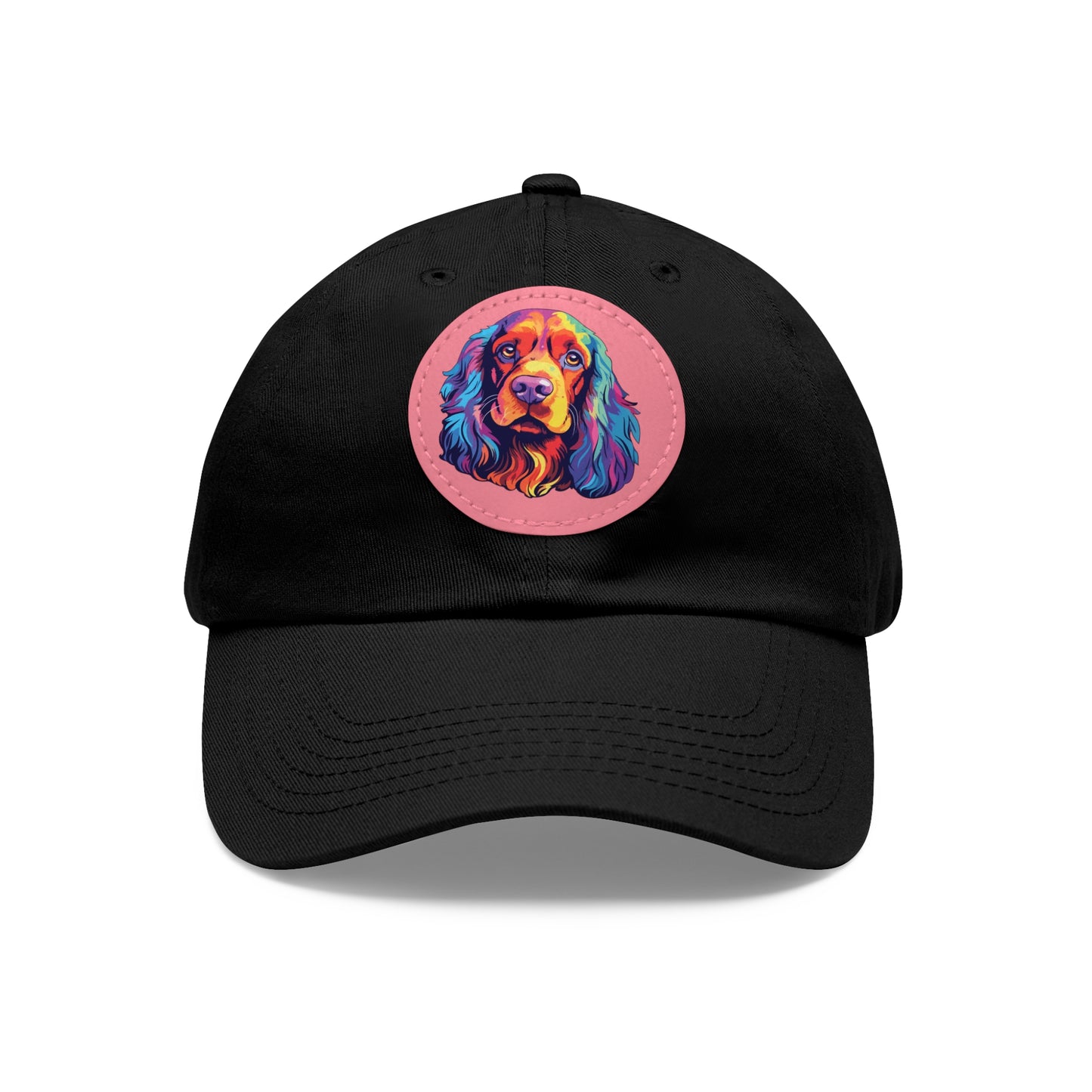 English Cocker Spaniel Hat with Leather Patch (Round)