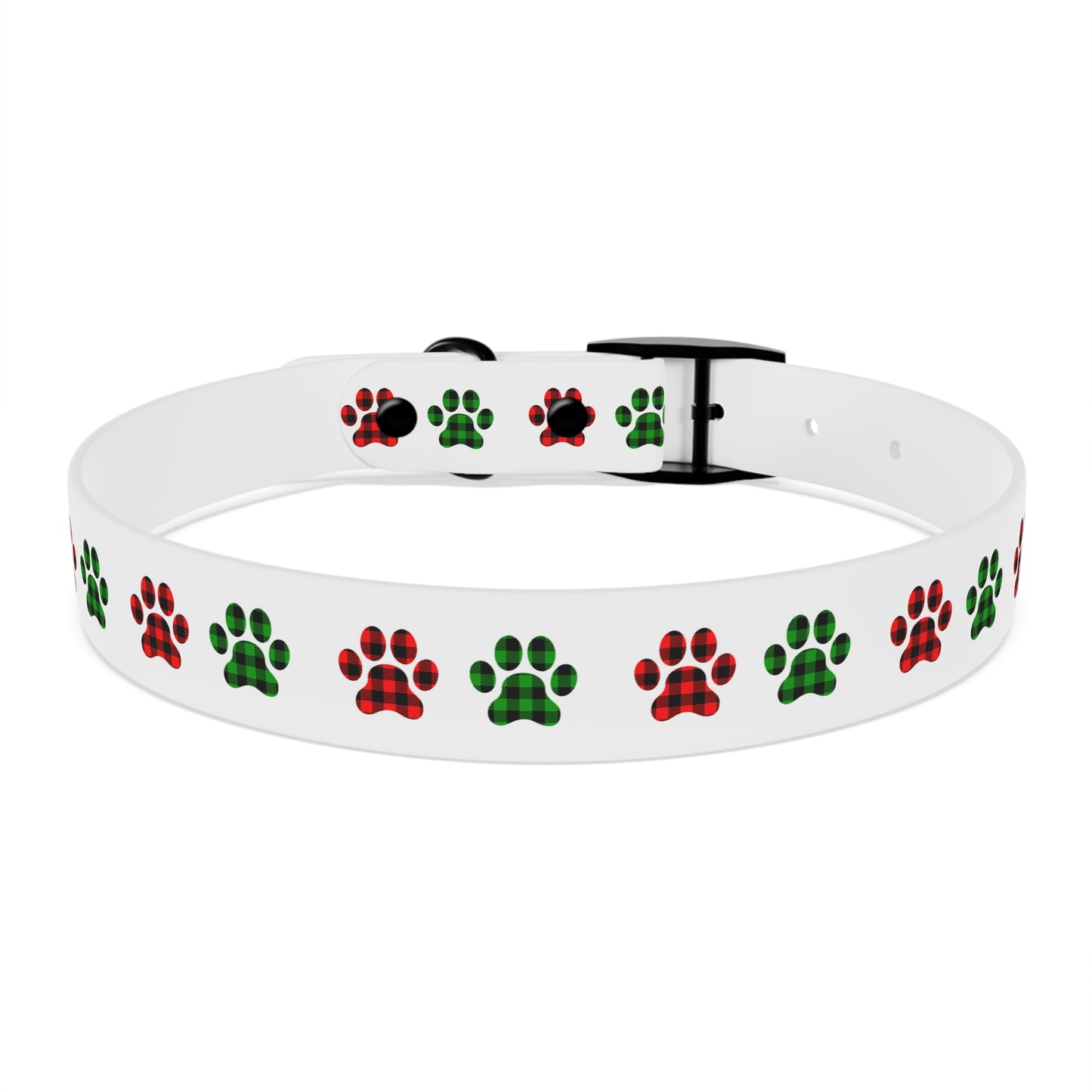 HOLIDAY PLAID  PAWS  Dog Collar