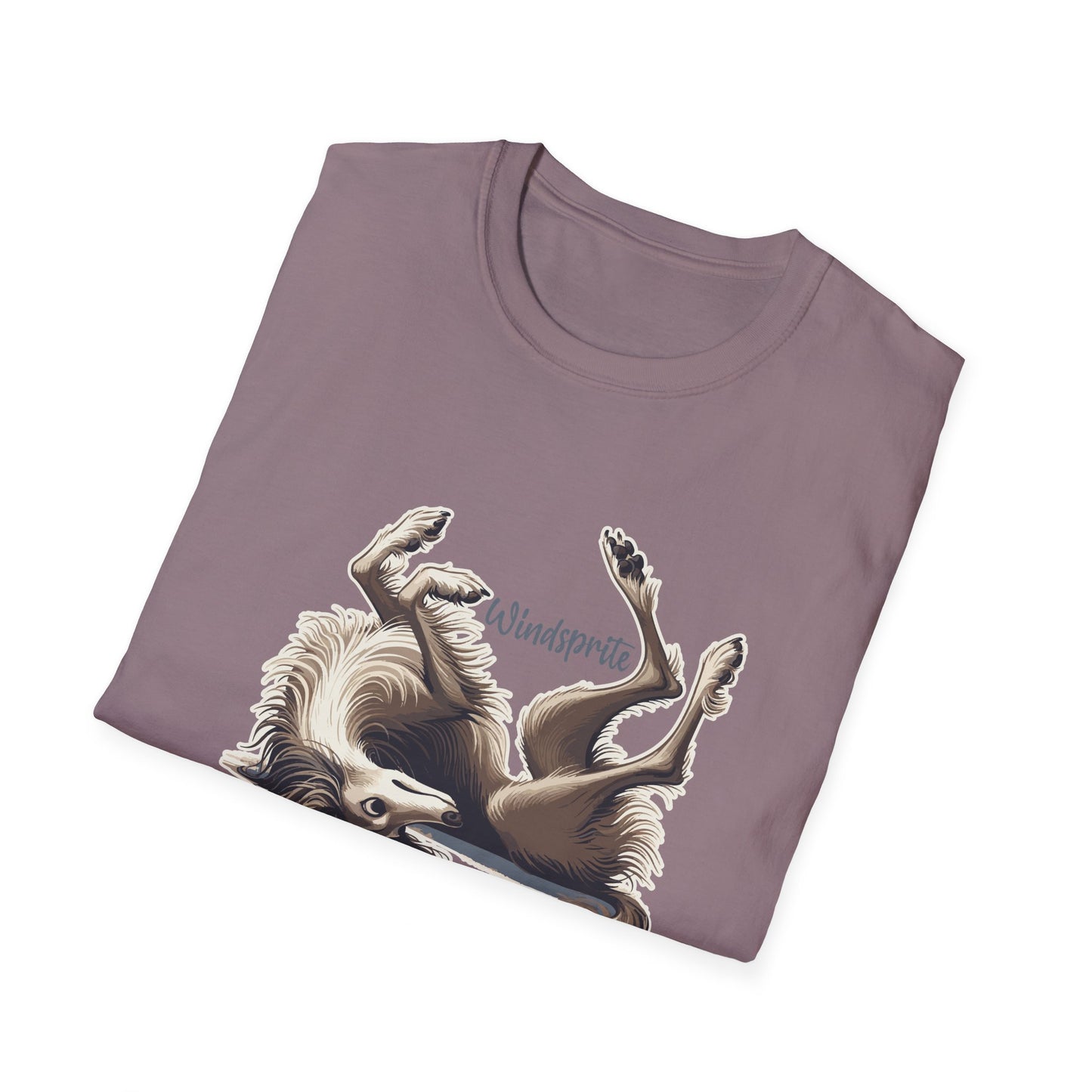 Silly WINDSPRITE - Silken Windhound Waving Unisex Softstyle T-Shirt