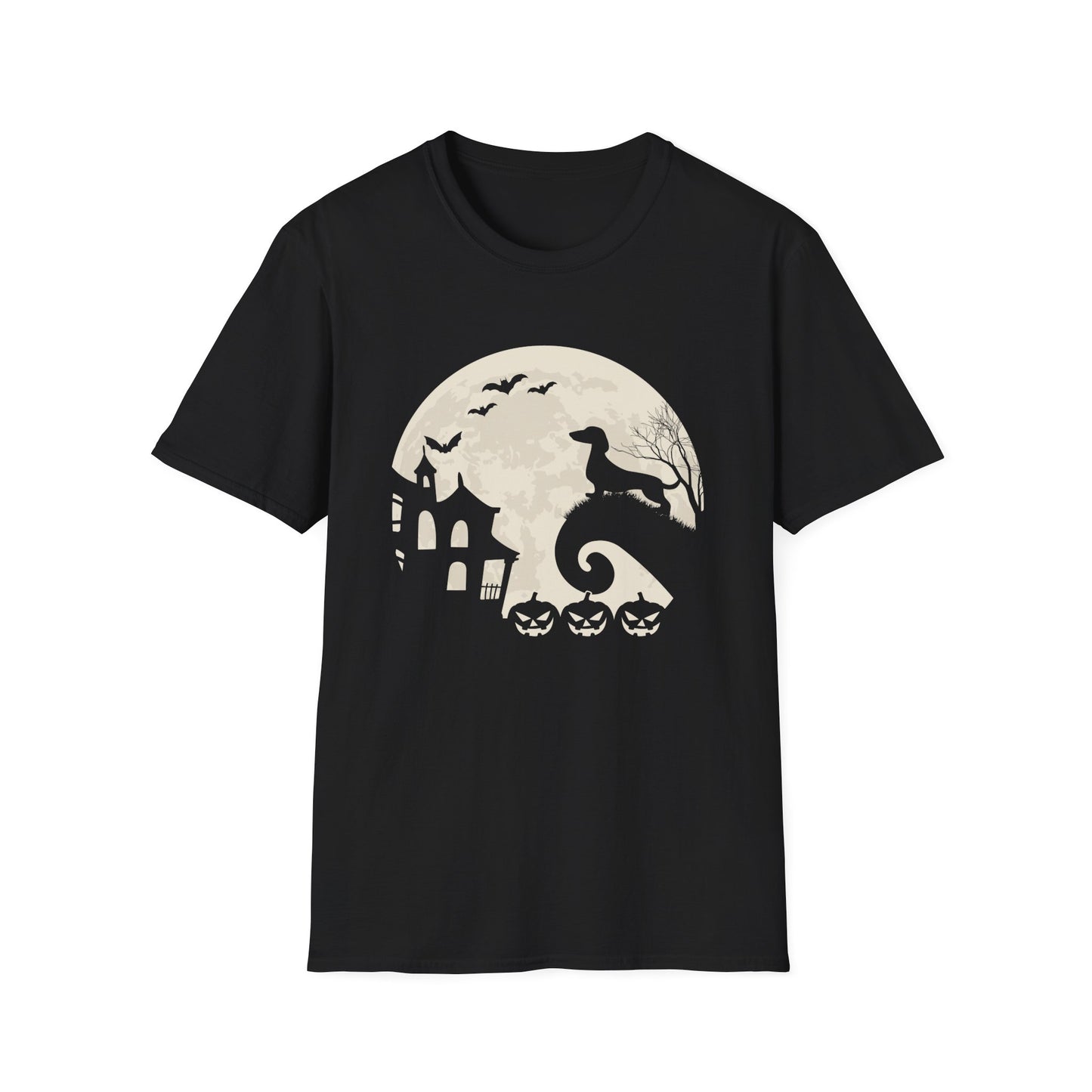 HALLOWEEN MOON - Doxie - Unisex Softstyle T-Shirt