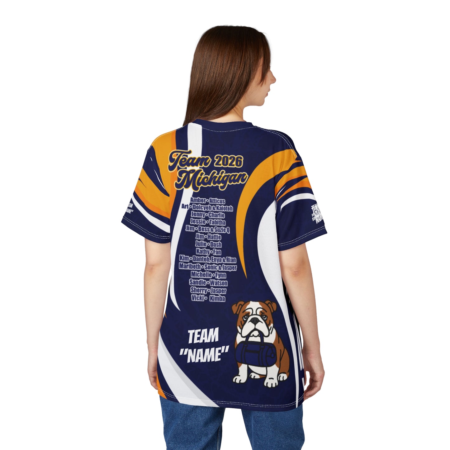 BULLDOG - TEAM MICHIGAN JERSEY - ADD NAME!