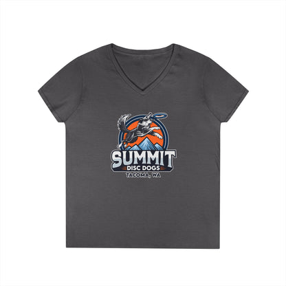 *SUMMIT DISC DOGS Ladies' V-Neck T-Shirt