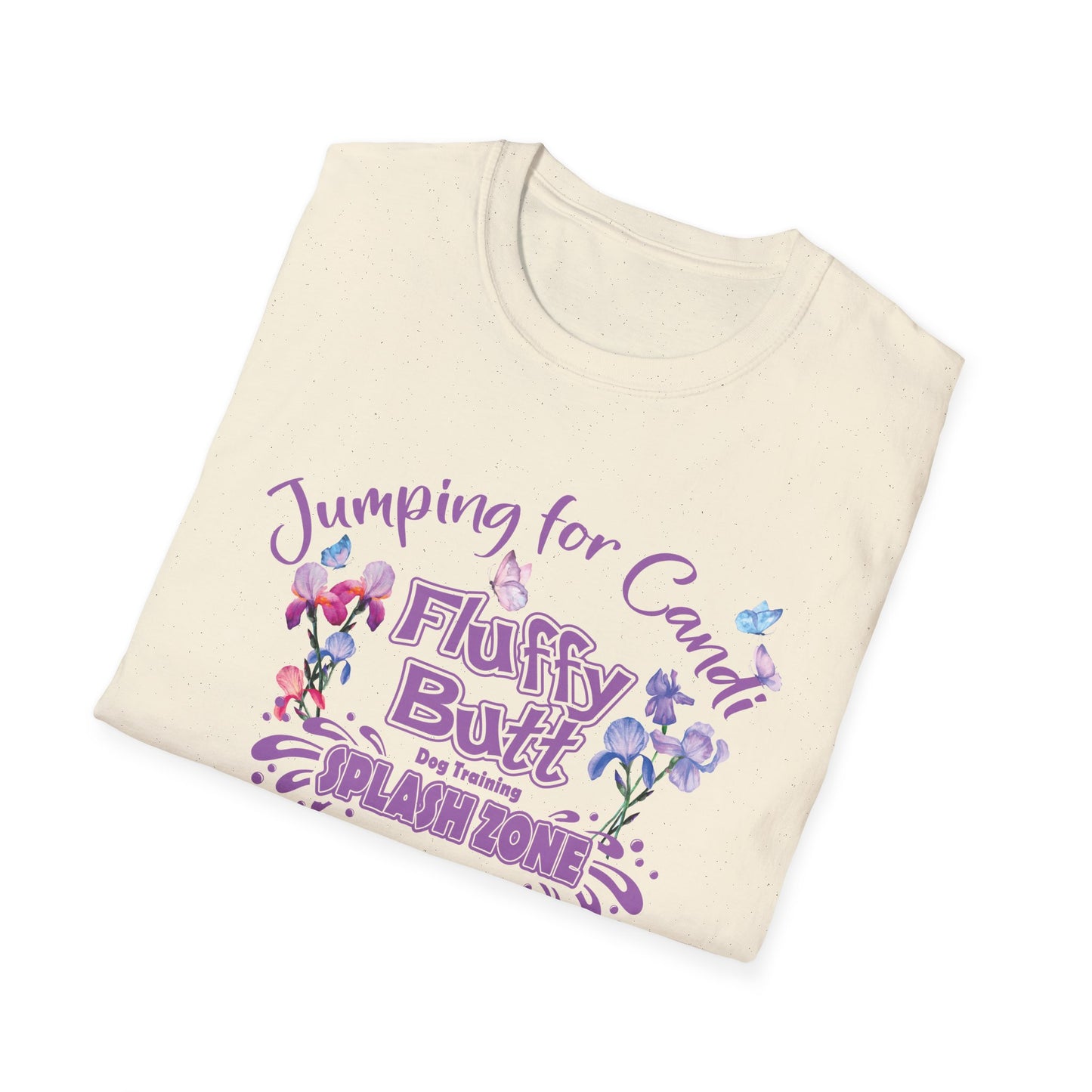 JUMPING FOR CANDI - Flowers Unisex Softstyle T-Shirt