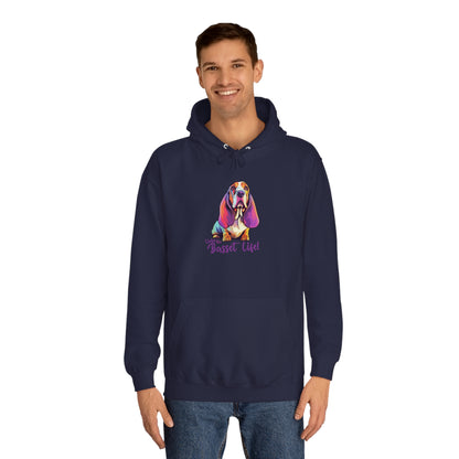 LIVIN THE BASSET LIFE 3 Unisex College Hoodie