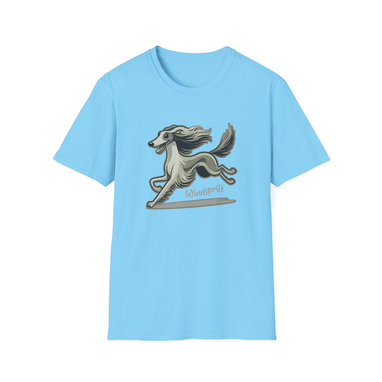 Silly 3 WINDSPRITE - Silken Windhound Waving Unisex Softstyle T-Shirt