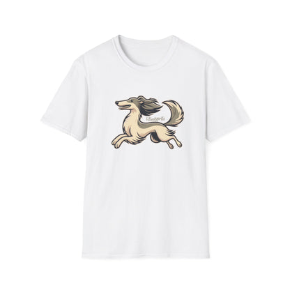 Happy WINDSPRITE - Silken Windhound Waving Unisex Softstyle T-Shirt