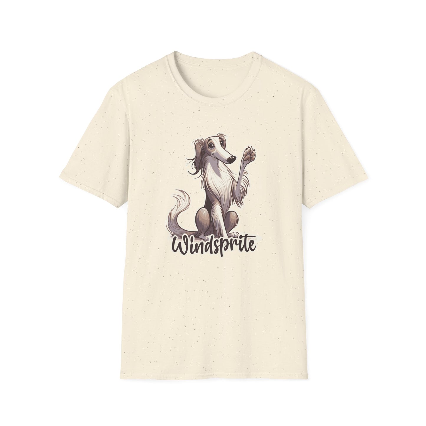 Hello There  WINDSPRITE - Silken Windhound Waving Unisex Softstyle T-Shirt