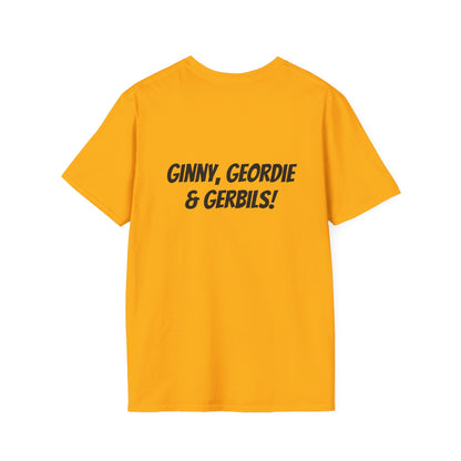 *Ginny, Geordie & Gerbils! * WIREHAIRED DACHSHUND - NASDA  Unisex Softstyle T-Shirt