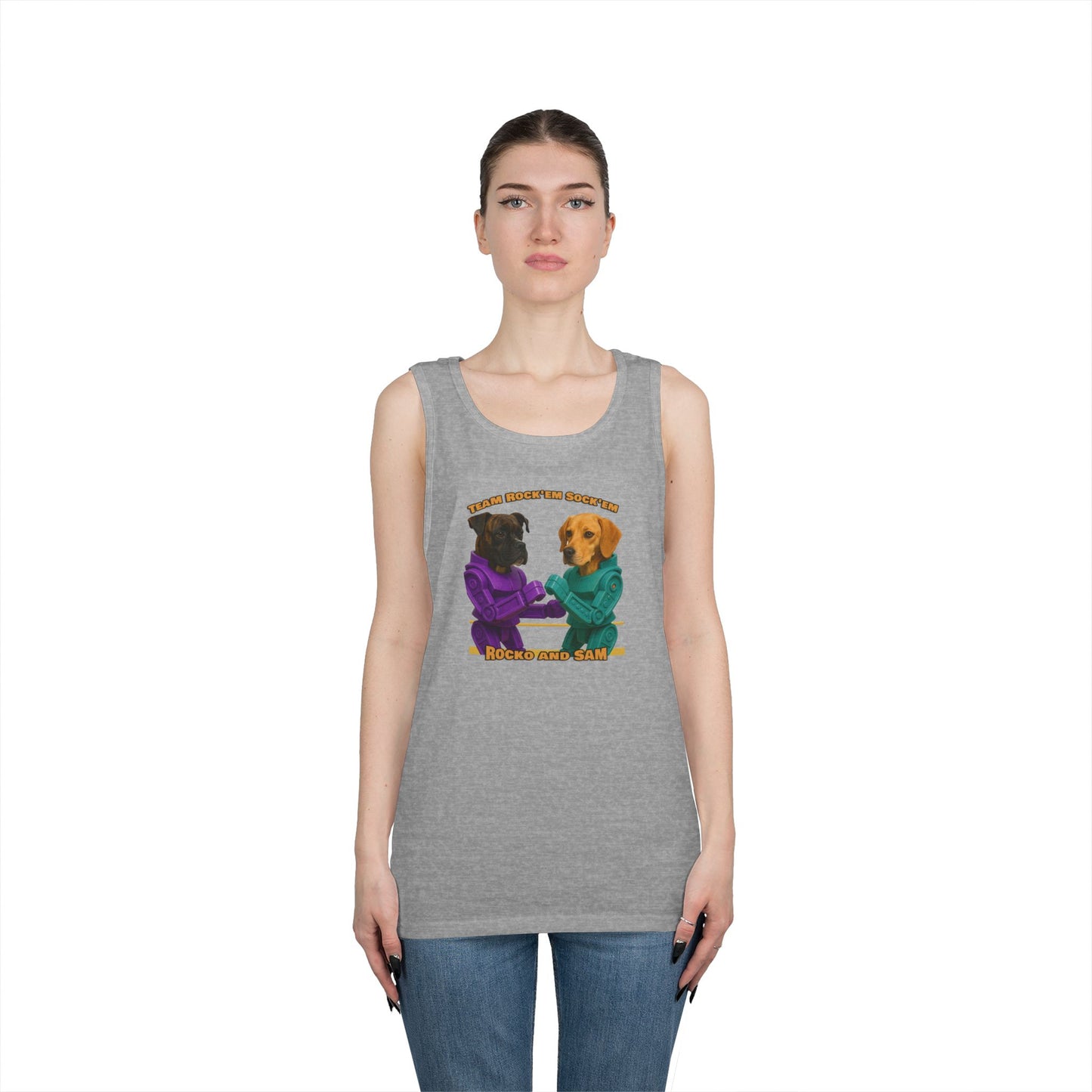 ROCKO SAM Unisex Heavy Cotton Tank Top