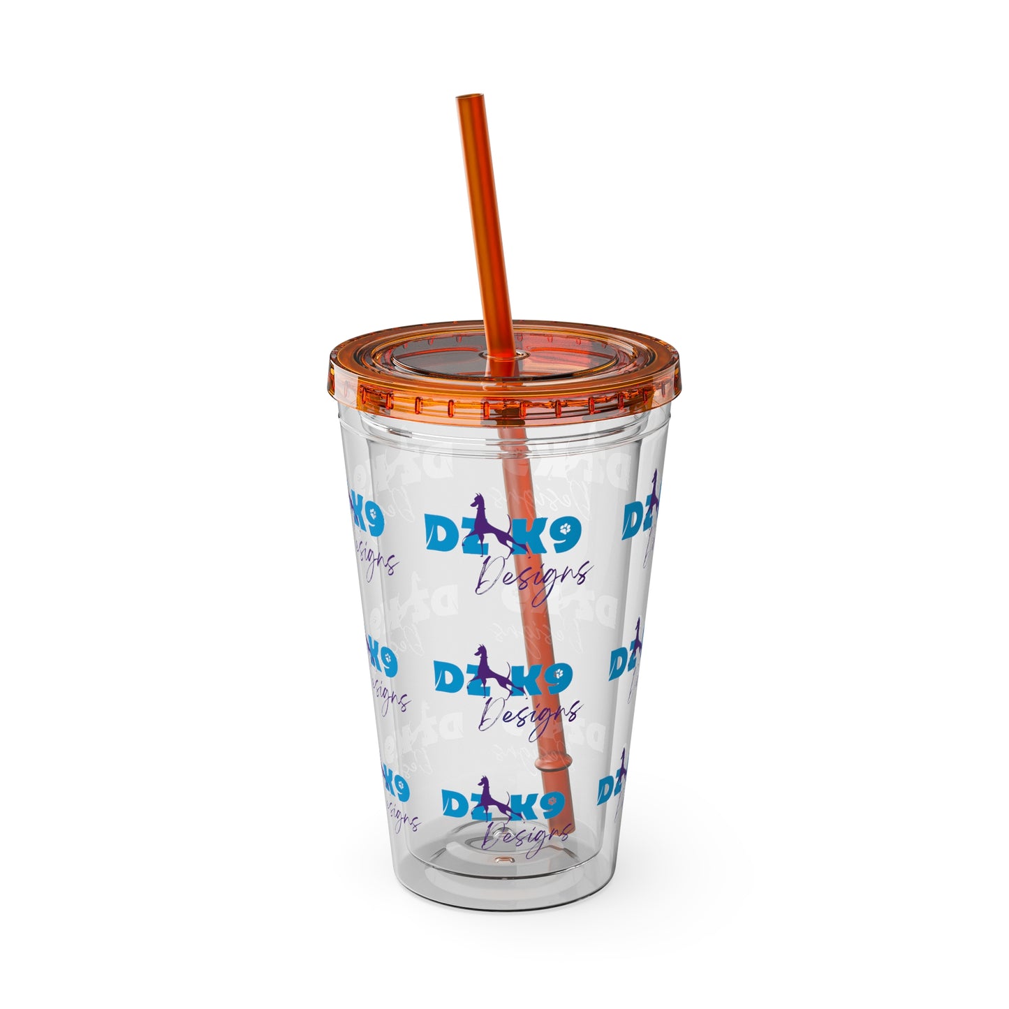 DZK9 Sunsplash Tumbler with Straw, 16oz