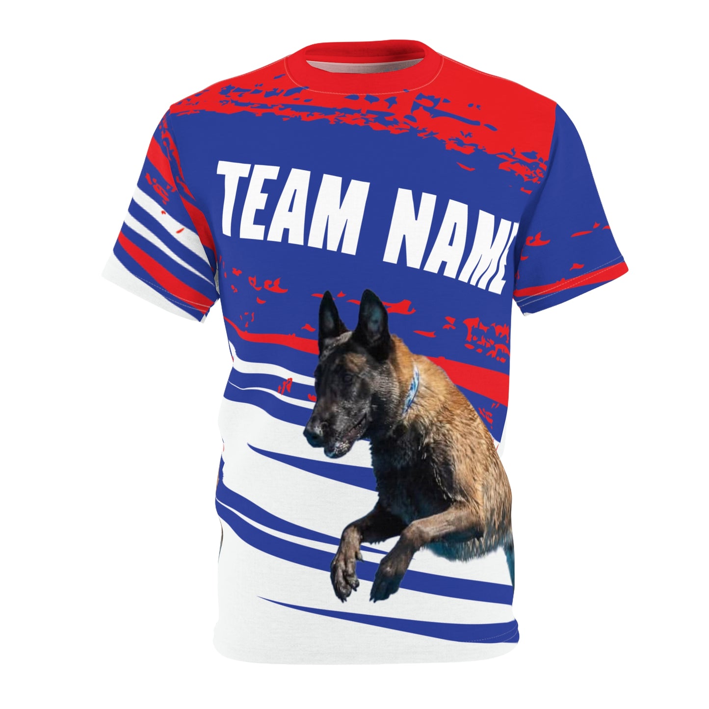 RED WHITE BLUE BOLD CUSTOM PHOTO JERSEY