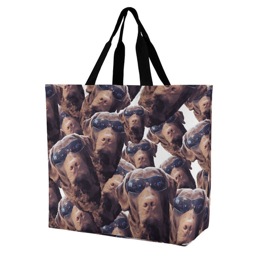 FOXY LADY _ LAB _ COLLAGE FACE DESIGN - Large One Shoulder Shopping Bag
