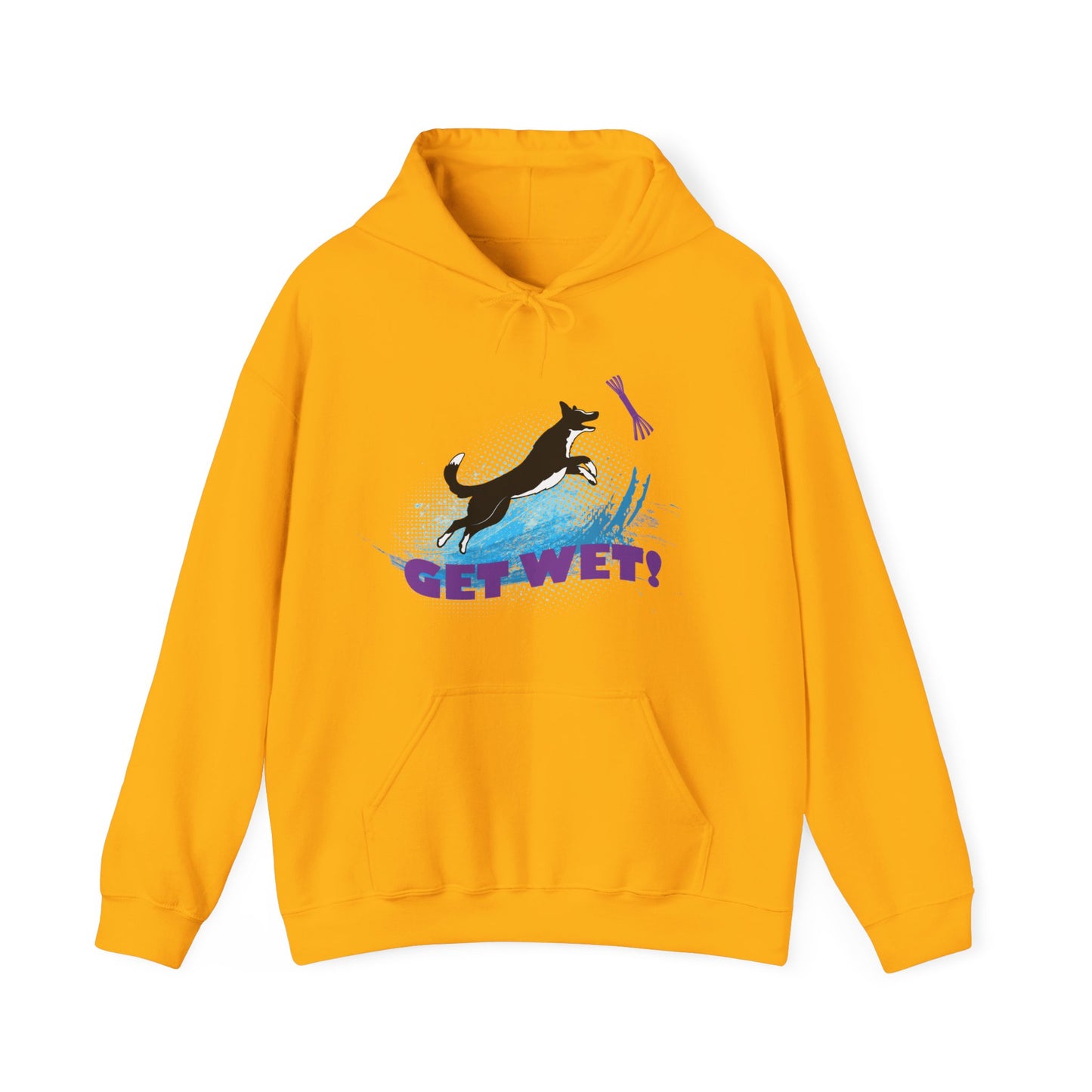 *Get Wet* SMOOTH BORDER COLLIE - Unisex Heavy Blend™ Hooded Sweatshirt