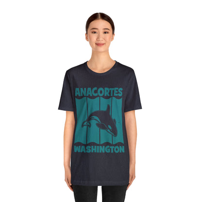 TEAL ANACORTES WHALE  Unisex Jersey Short Sleeve Tee