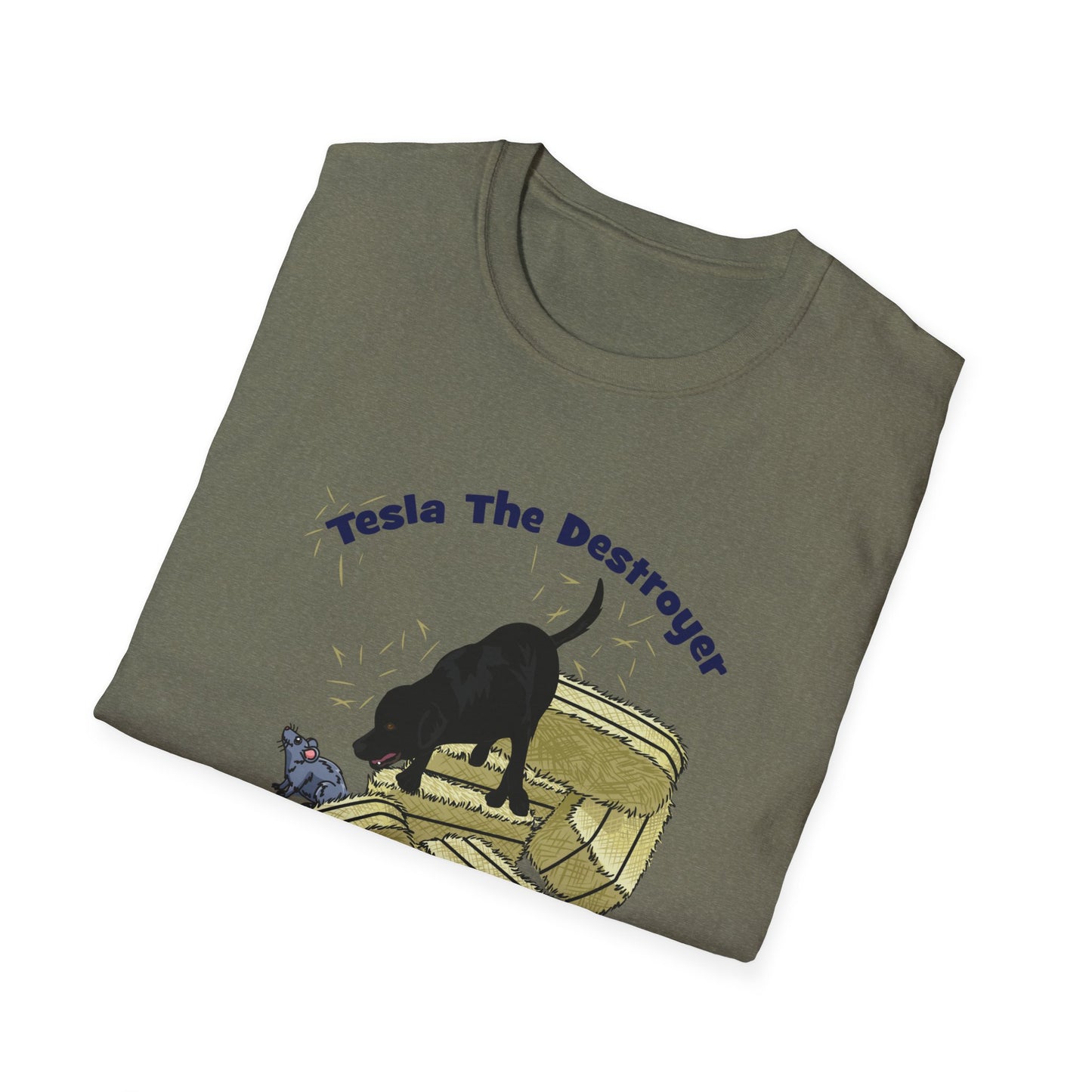 2 TESLA Barn Hunt Unisex Softstyle T-Shirt