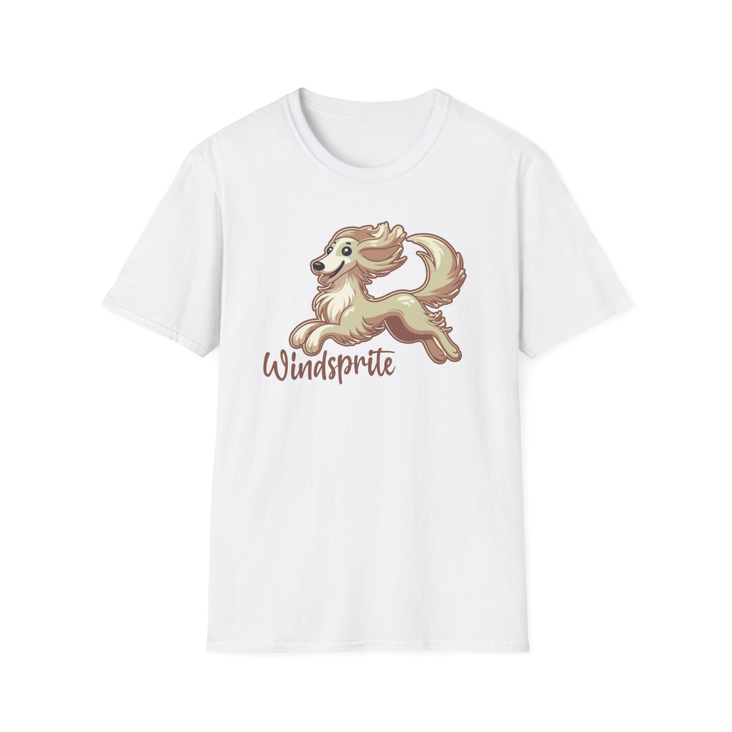 FUN WINDSPRITE - Silken Windhound Waving Unisex Softstyle T-Shirt