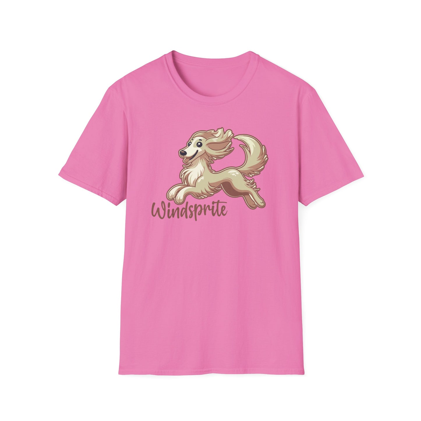 FUN WINDSPRITE - Silken Windhound Waving Unisex Softstyle T-Shirt