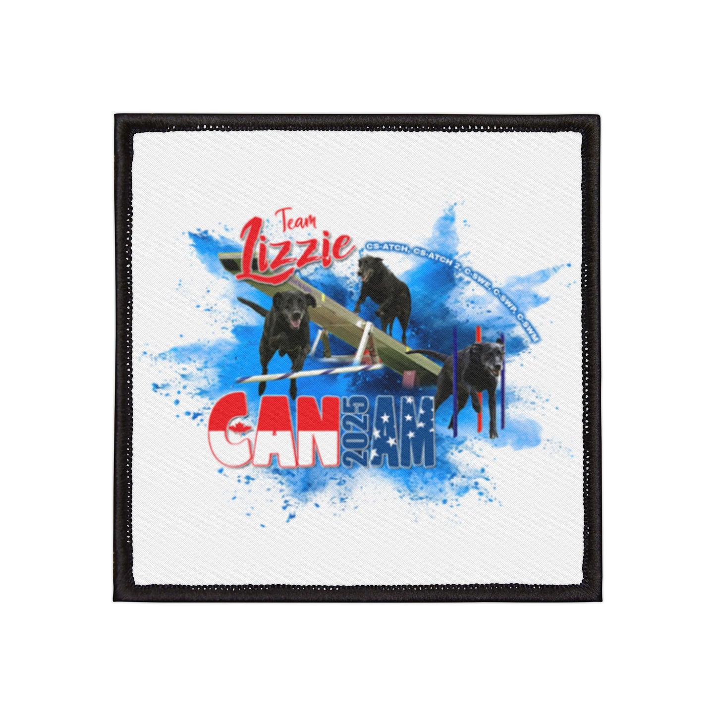 Copy of LIZZIE CAN AM Iron-On Patches white