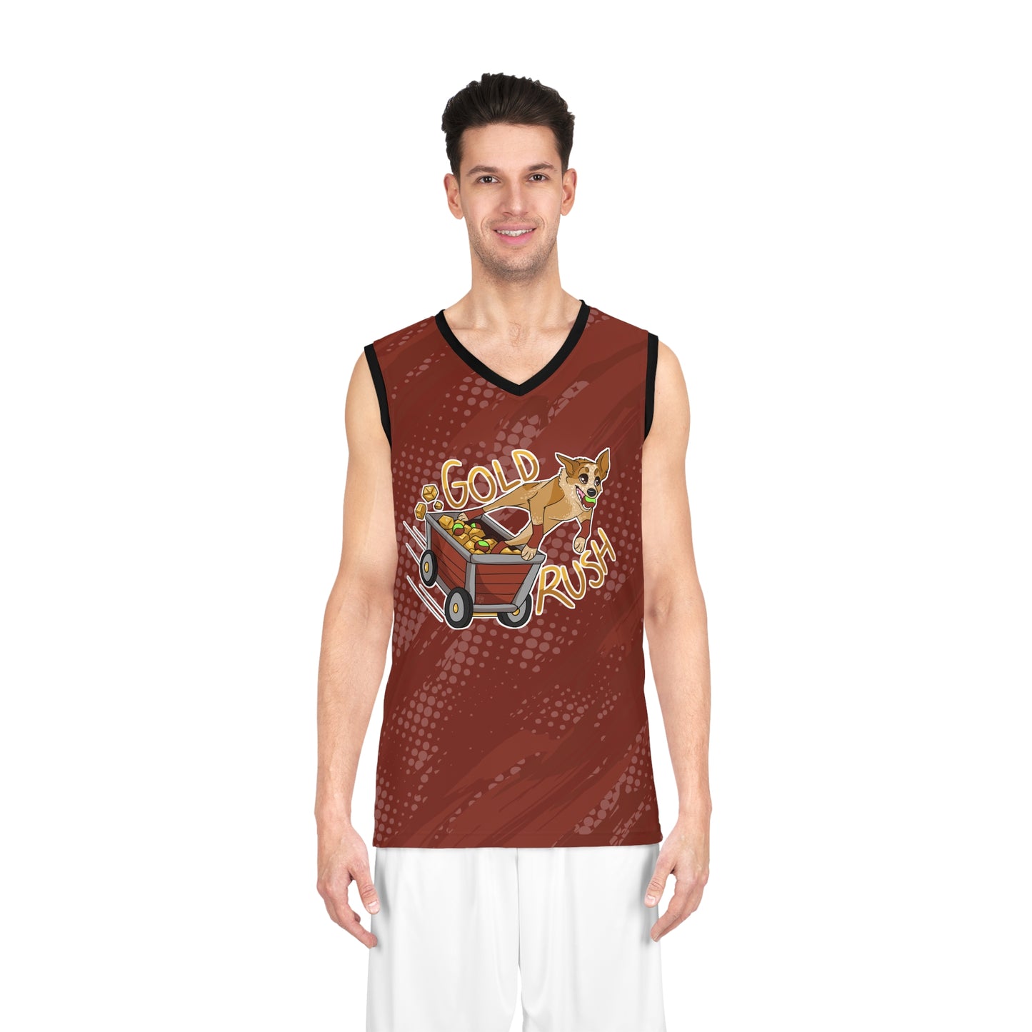 GOLD RUSH FLYBALL Basketball Jersey (AOP)