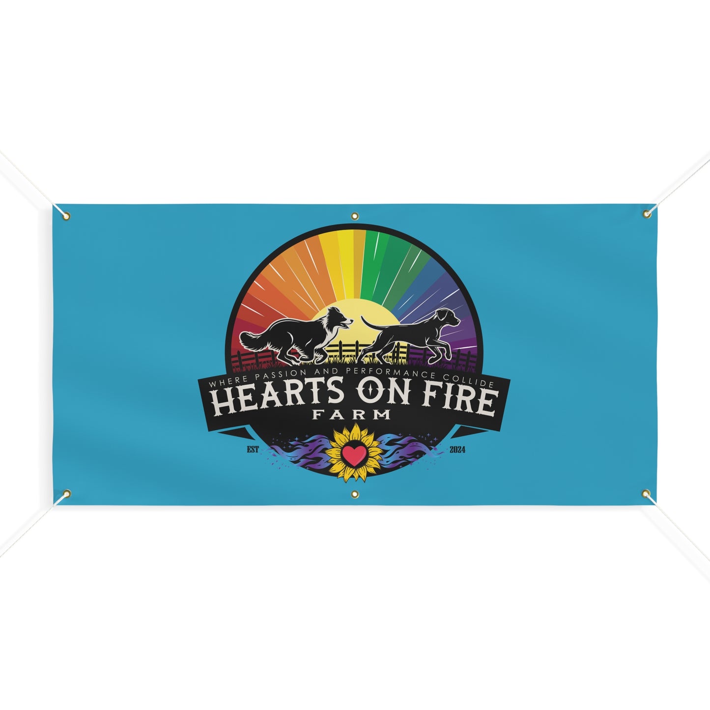 HEARTS ON FIRE Matte Banner