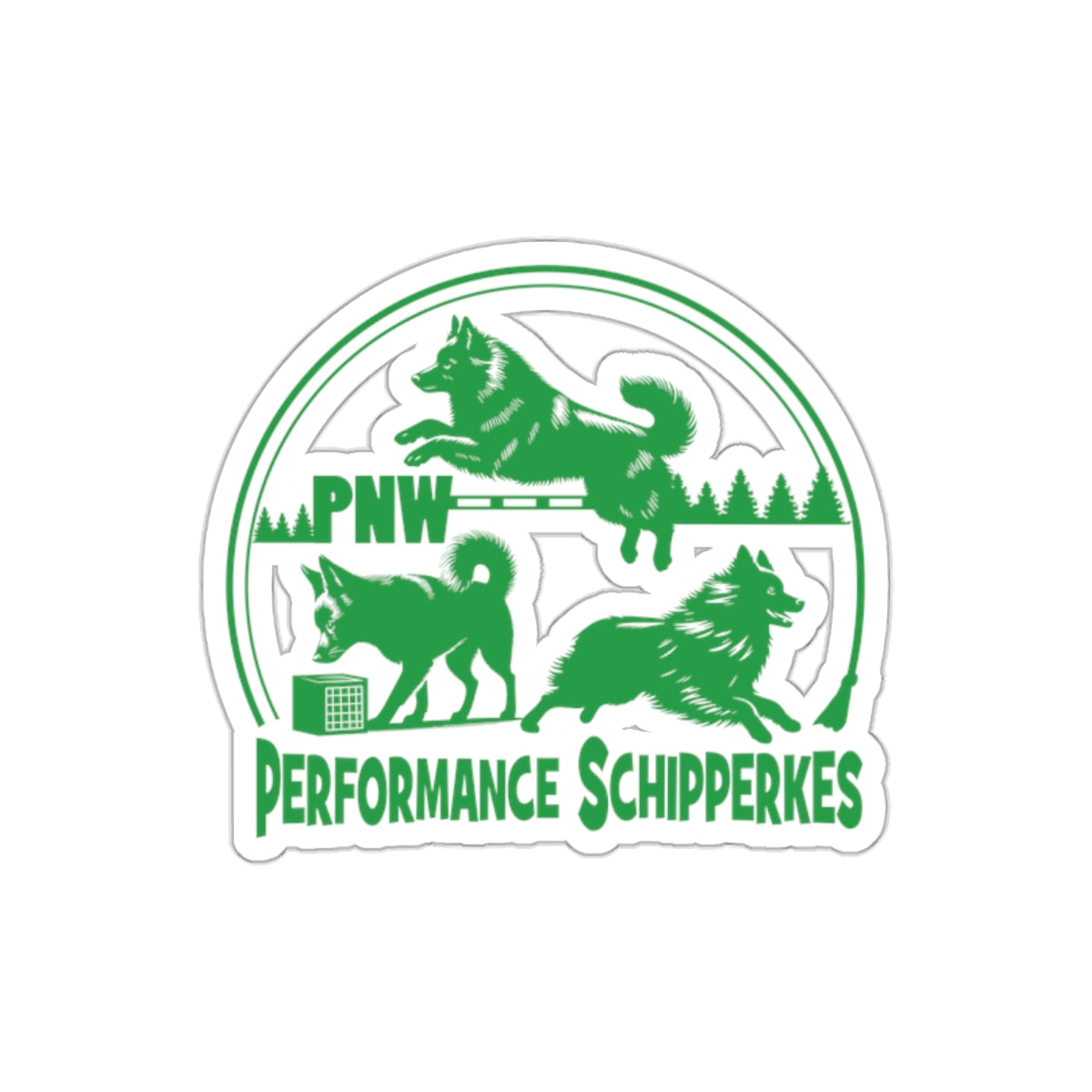 PNW Schipperkes  Die-Cut Stickers