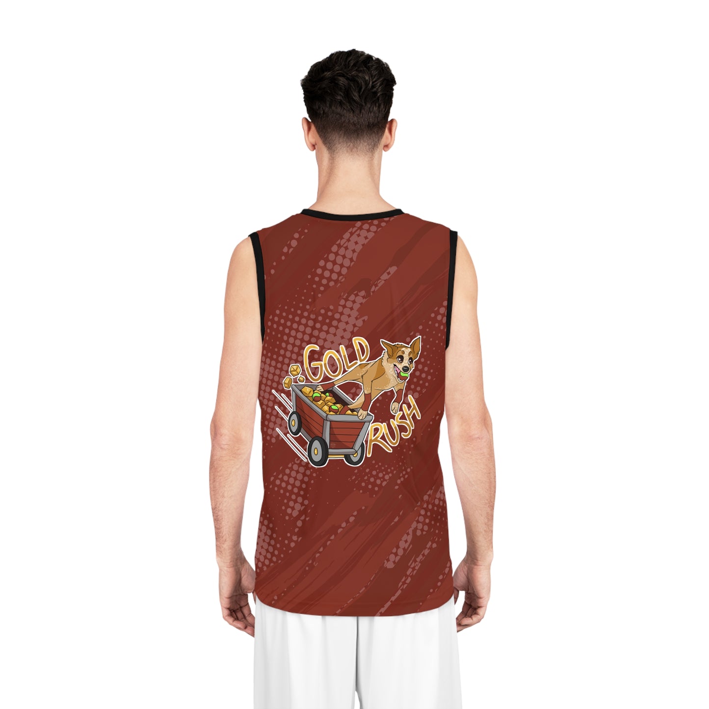 GOLD RUSH FLYBALL Basketball Jersey (AOP)