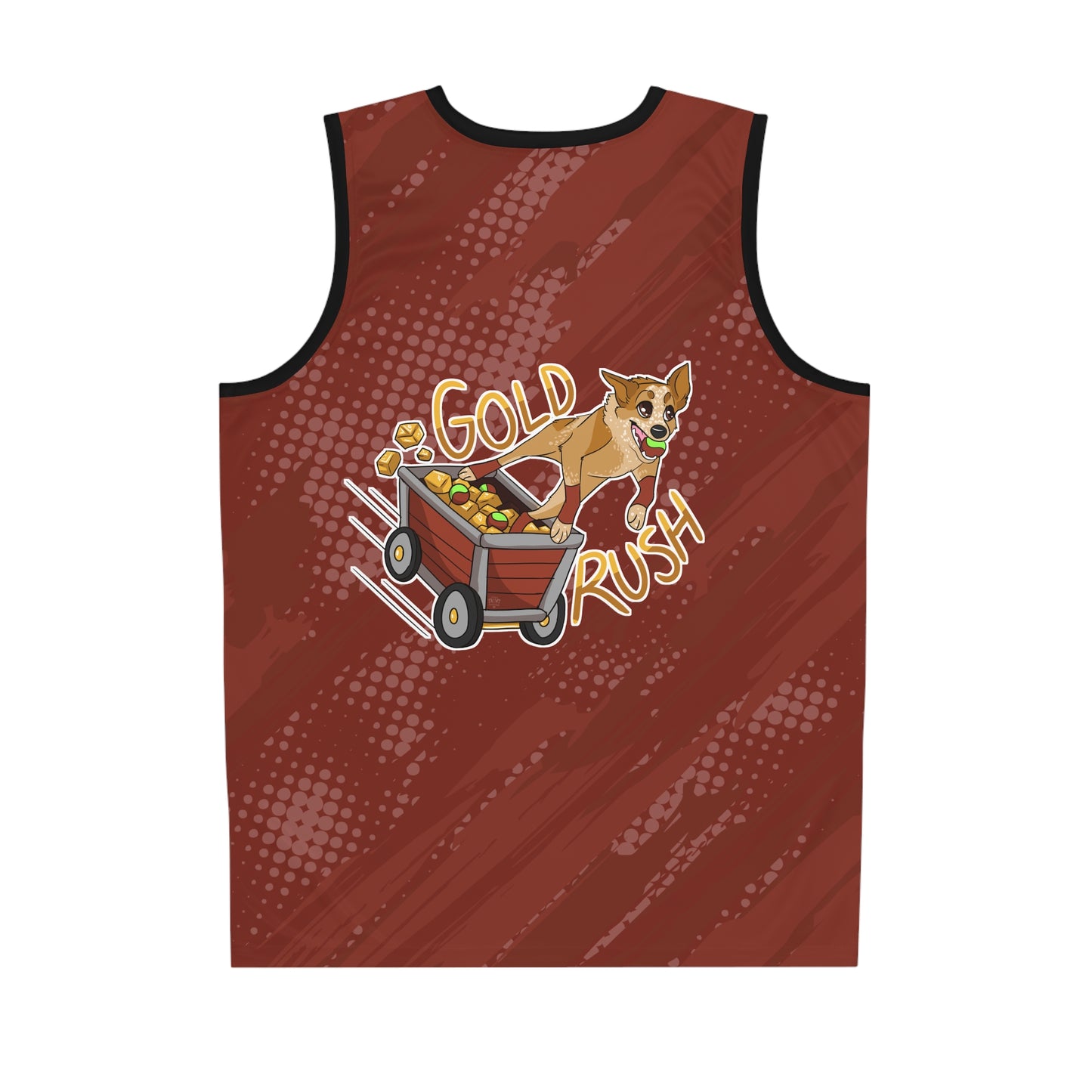 GOLD RUSH FLYBALL Basketball Jersey (AOP)