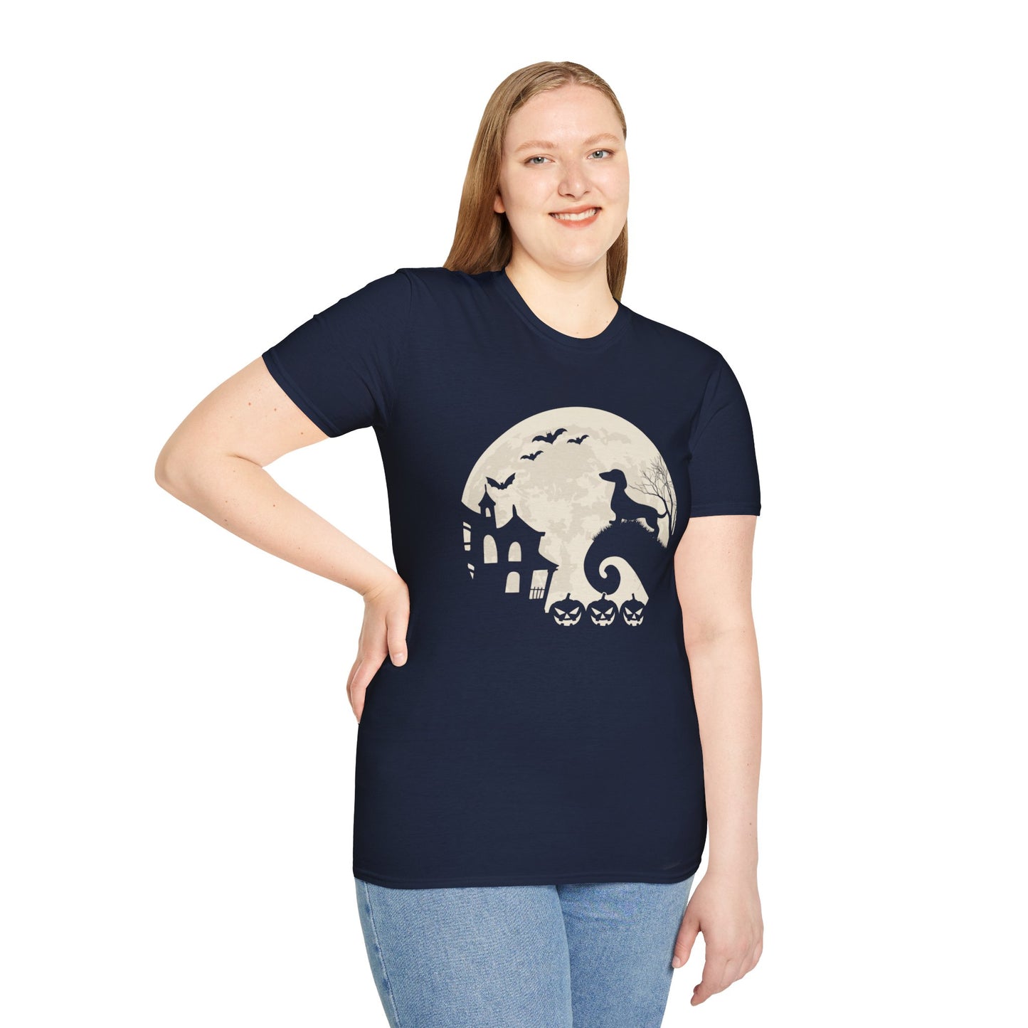 HALLOWEEN MOON - Doxie - Unisex Softstyle T-Shirt
