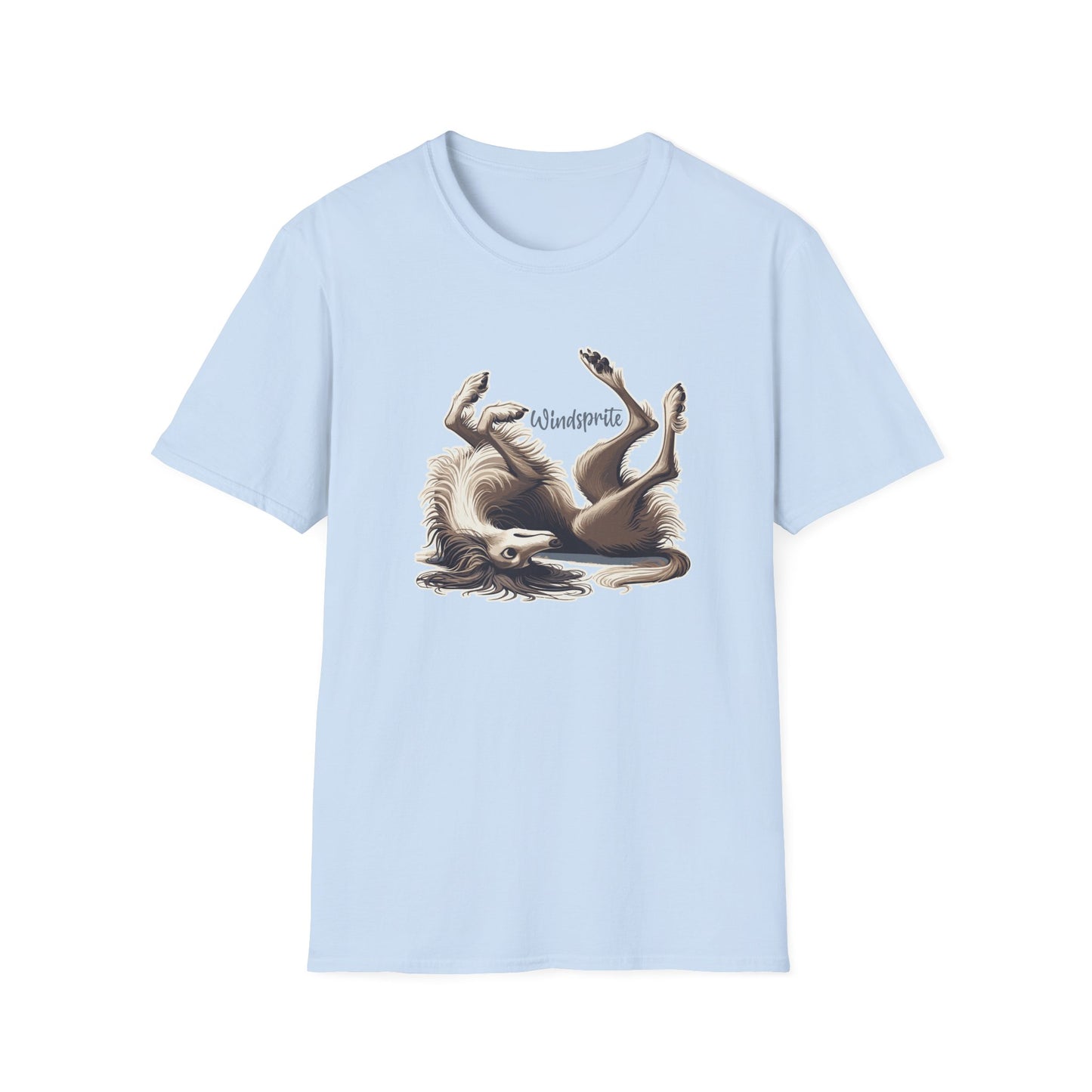 Silly WINDSPRITE - Silken Windhound Waving Unisex Softstyle T-Shirt