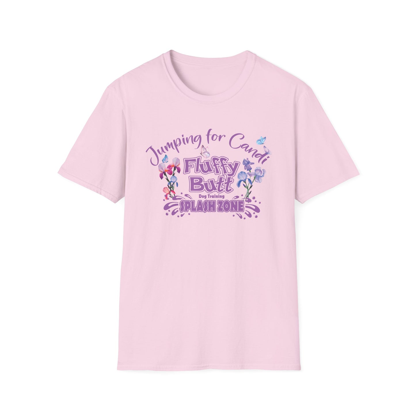 JUMPING FOR CANDI - Flowers Unisex Softstyle T-Shirt