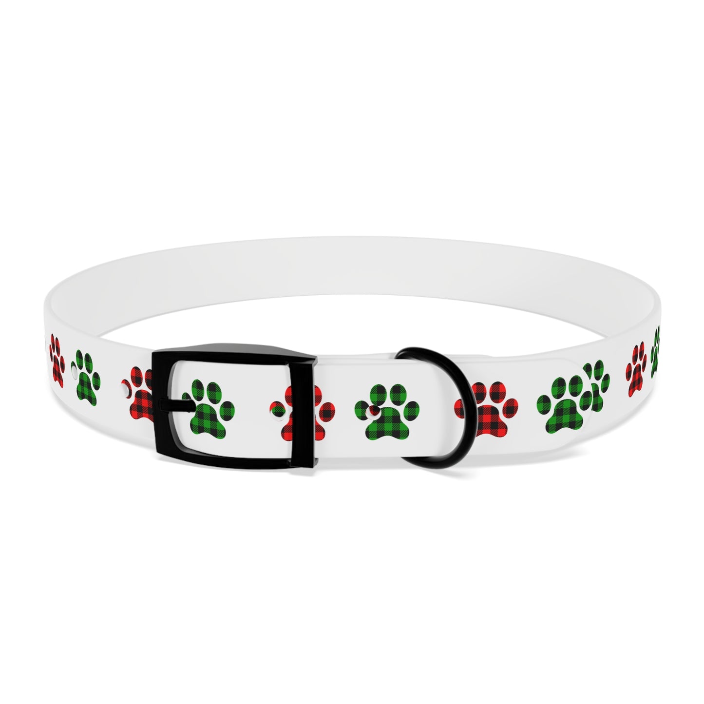 HOLIDAY PLAID  PAWS  Dog Collar