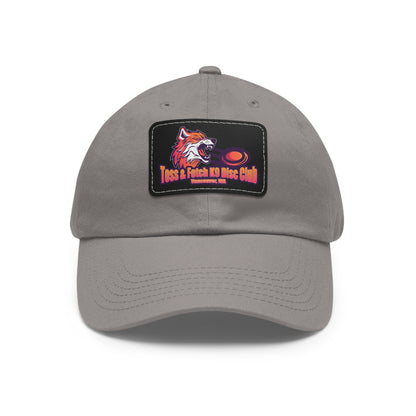 Toss & Fetch - Vancouver, WA Dad Hat with Leather Patch (Rectangle)