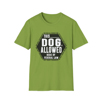 THIS DOG IS ALLOWED - SERVICE DOG _ Unisex Softstyle T-Shirt