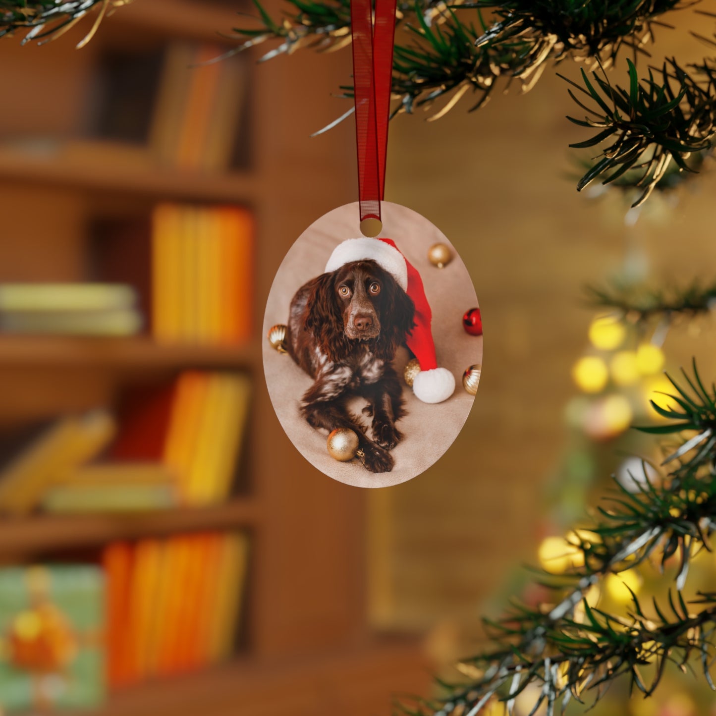 SAMPLE CUSTOM oval/circle Metal Ornaments