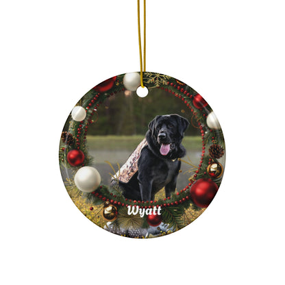 Wyatt 2021 Ceramic Ornaments, Double-Sided