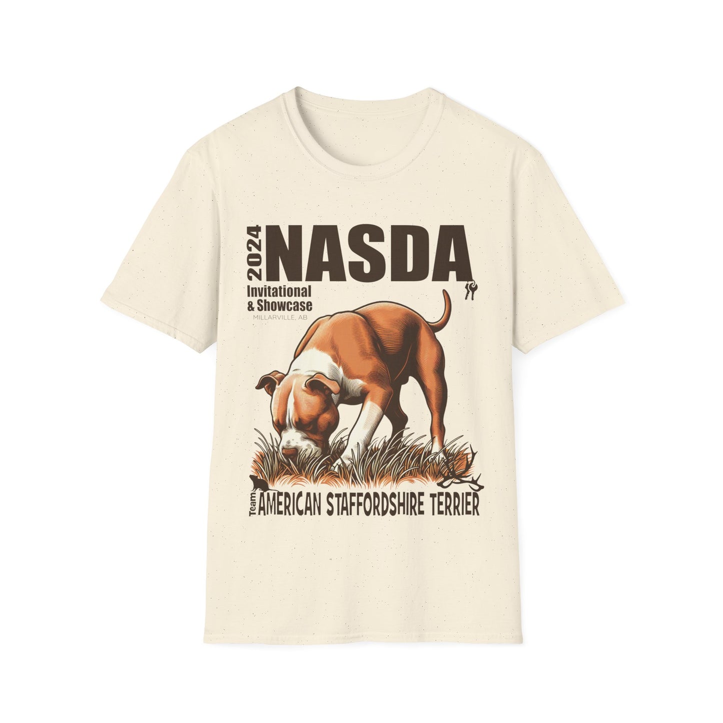 TEAM American Staffordshire Terrier Cropped - NASDA  Unisex Softstyle T-Shirt