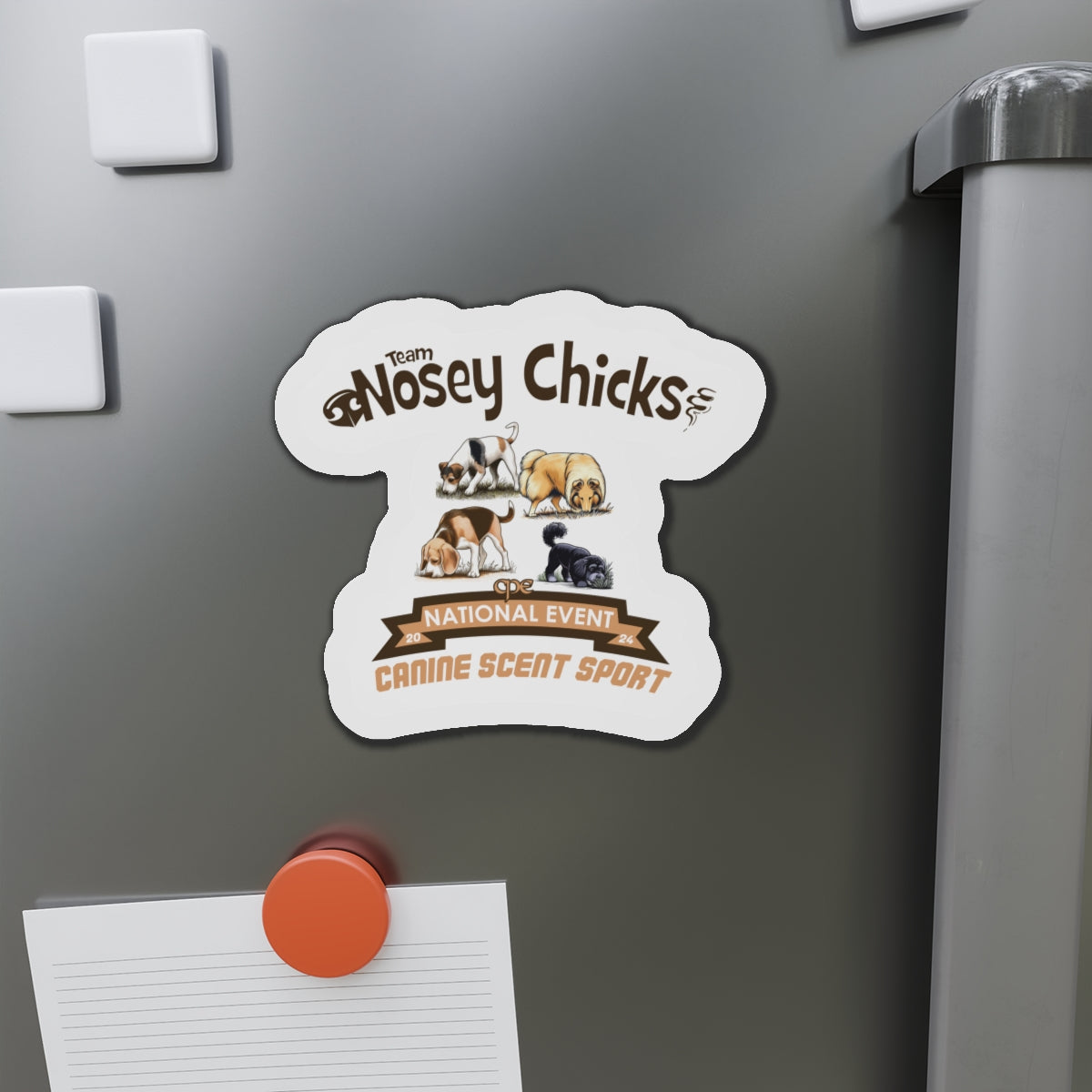 TEAM NOSEY CHICKS  Die-Cut Magnets