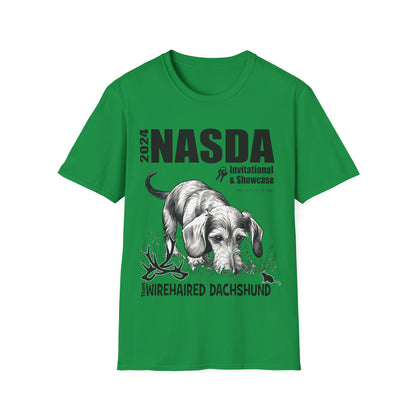 *Ginny, Geordie & Gerbils! * WIREHAIRED DACHSHUND - NASDA  Unisex Softstyle T-Shirt