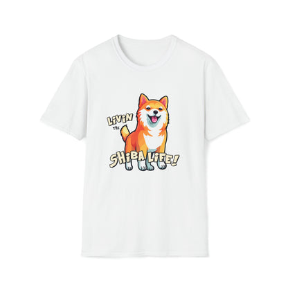 LIVIN THE  SHIBA LIFE  Unisex Softstyle T-Shirt