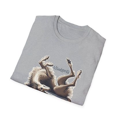 Silly WINDSPRITE - Silken Windhound Waving Unisex Softstyle T-Shirt