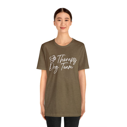 3-THERAPY  DOG TEAM   - Unisex Short Sleeve Tee