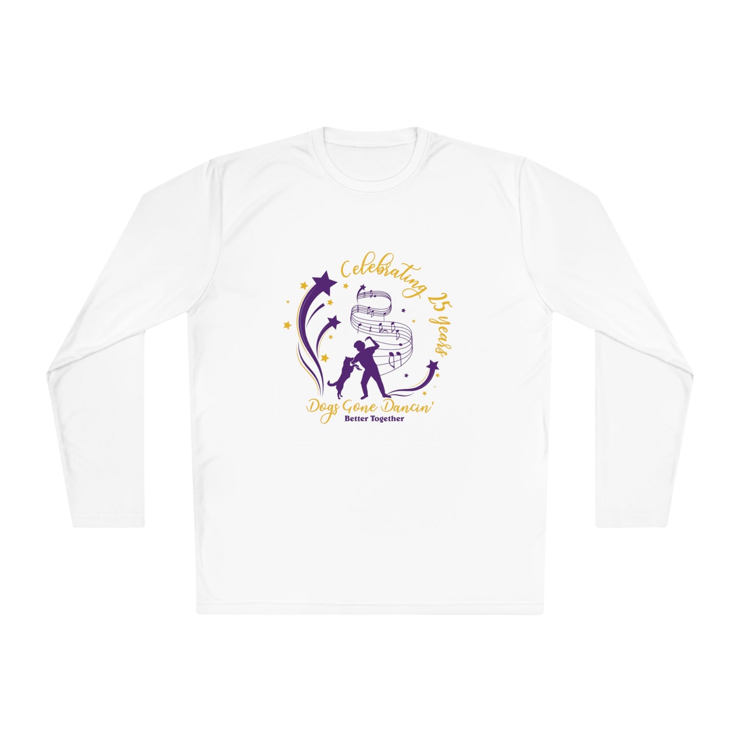 Purple - Dogs Gone Dancin' Unisex Lightweight Long Sleeve Tee