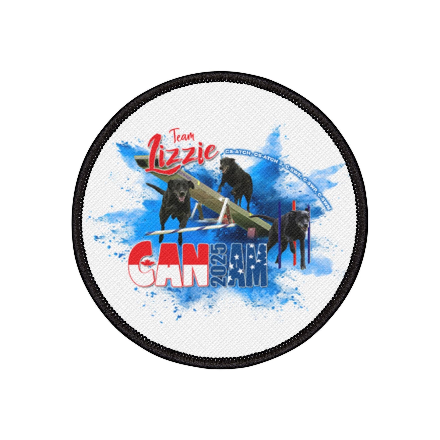 Copy of LIZZIE CAN AM Iron-On Patches white